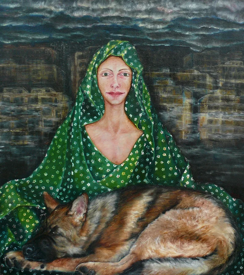Madonna města – žena se psem